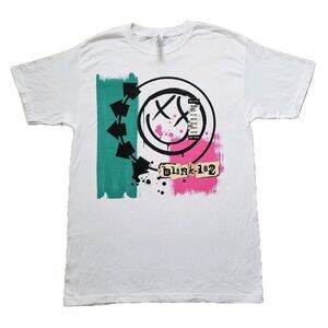 NWOT Blink 182 Self Titled Sz Medium Mens White Hot Topic Band T-Shirt Punk Rock